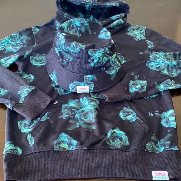RARE 2015 💎DIAMOND X MOB PULLOVER HOODIE & SUPREME B1 TCH BUCKET HAT SET Size M - Picture 1 of 15